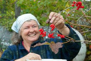 Jinny with Highbush Cranberries