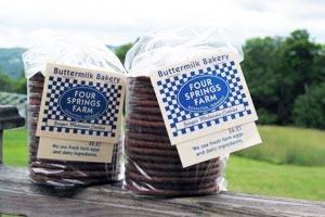 Cookies on porch railing